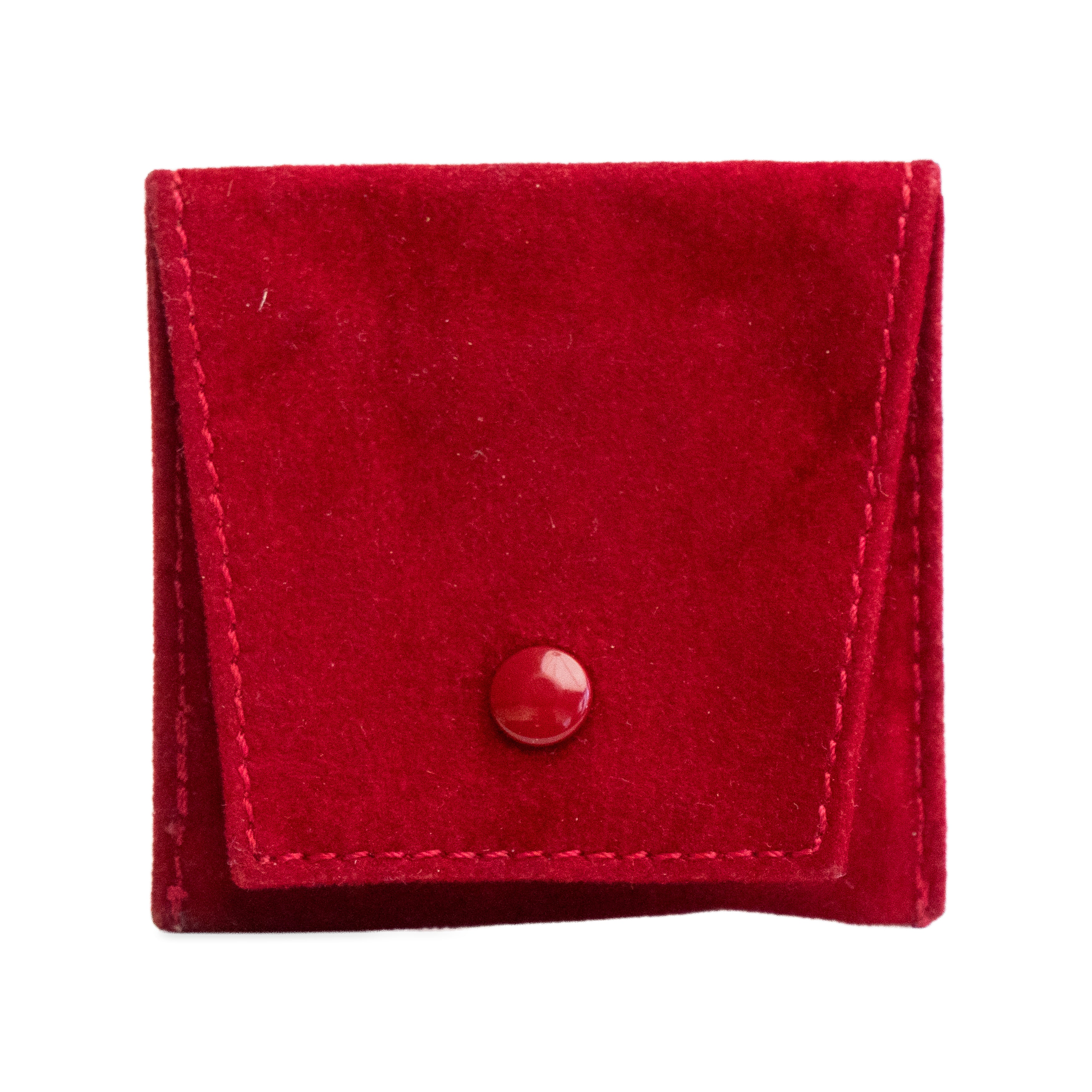 Cartier Red Suede Ring Pouch front