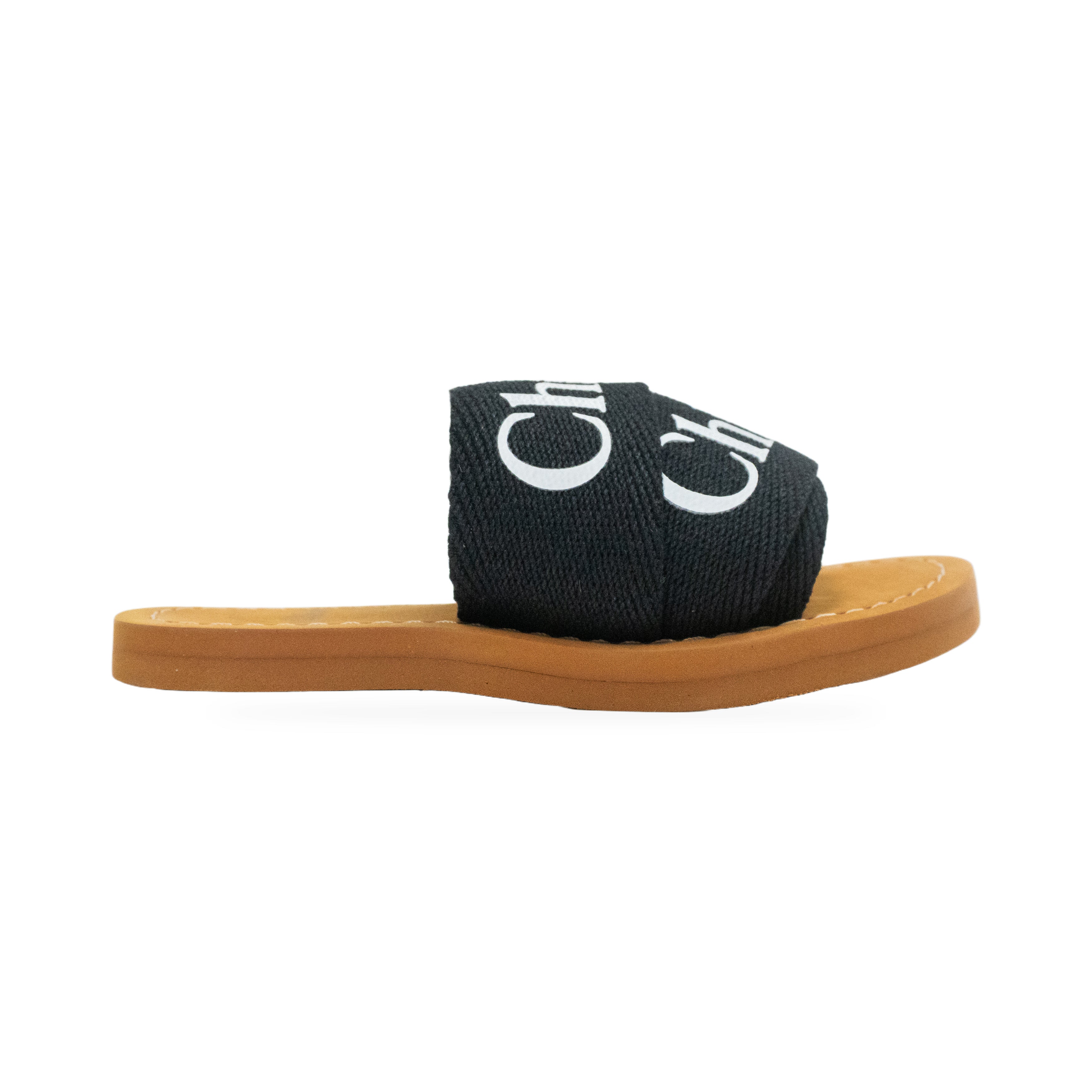 Chloe Black Slides side