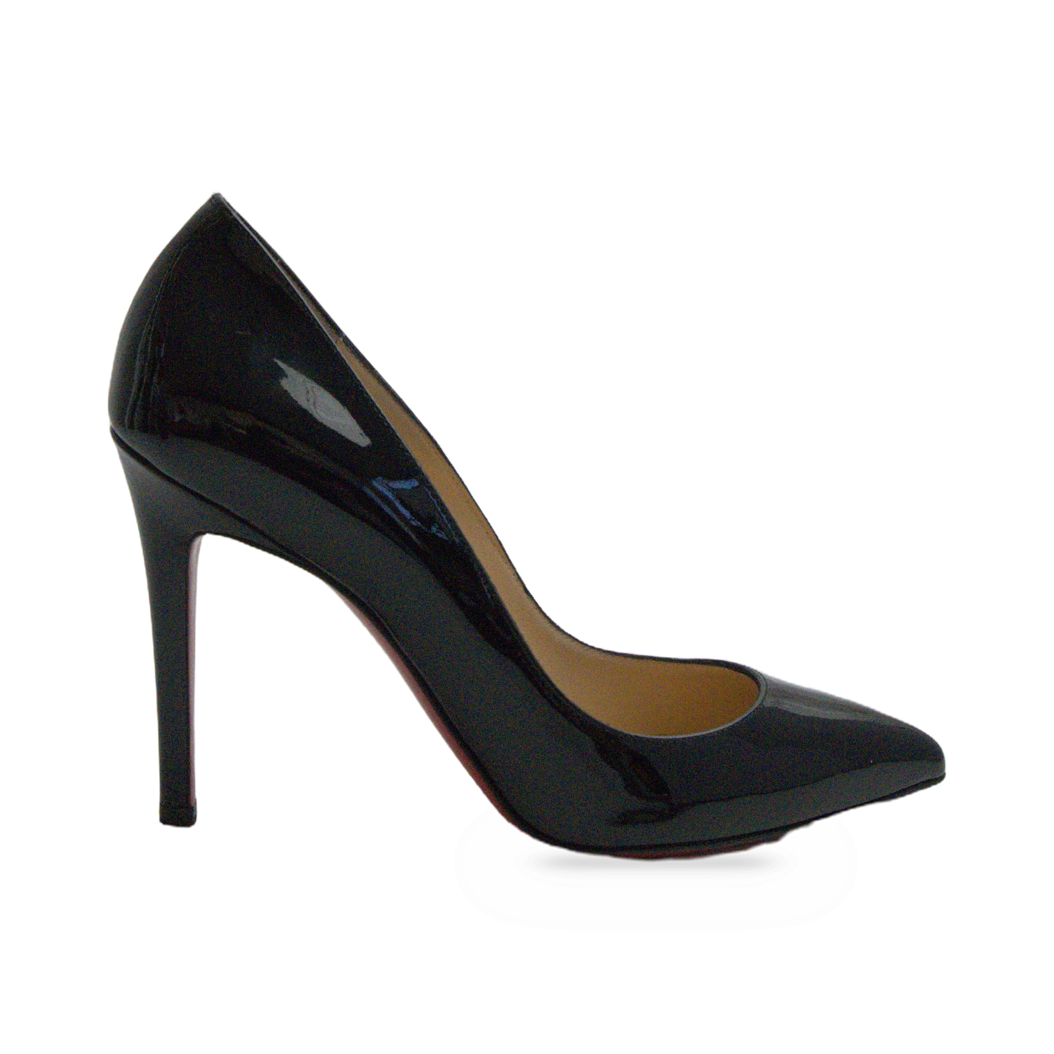 Christian Louboutin Black Patent Pumps side