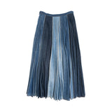 Christian Dior Two-Tone Denim Pleated Skirt - Women's 4