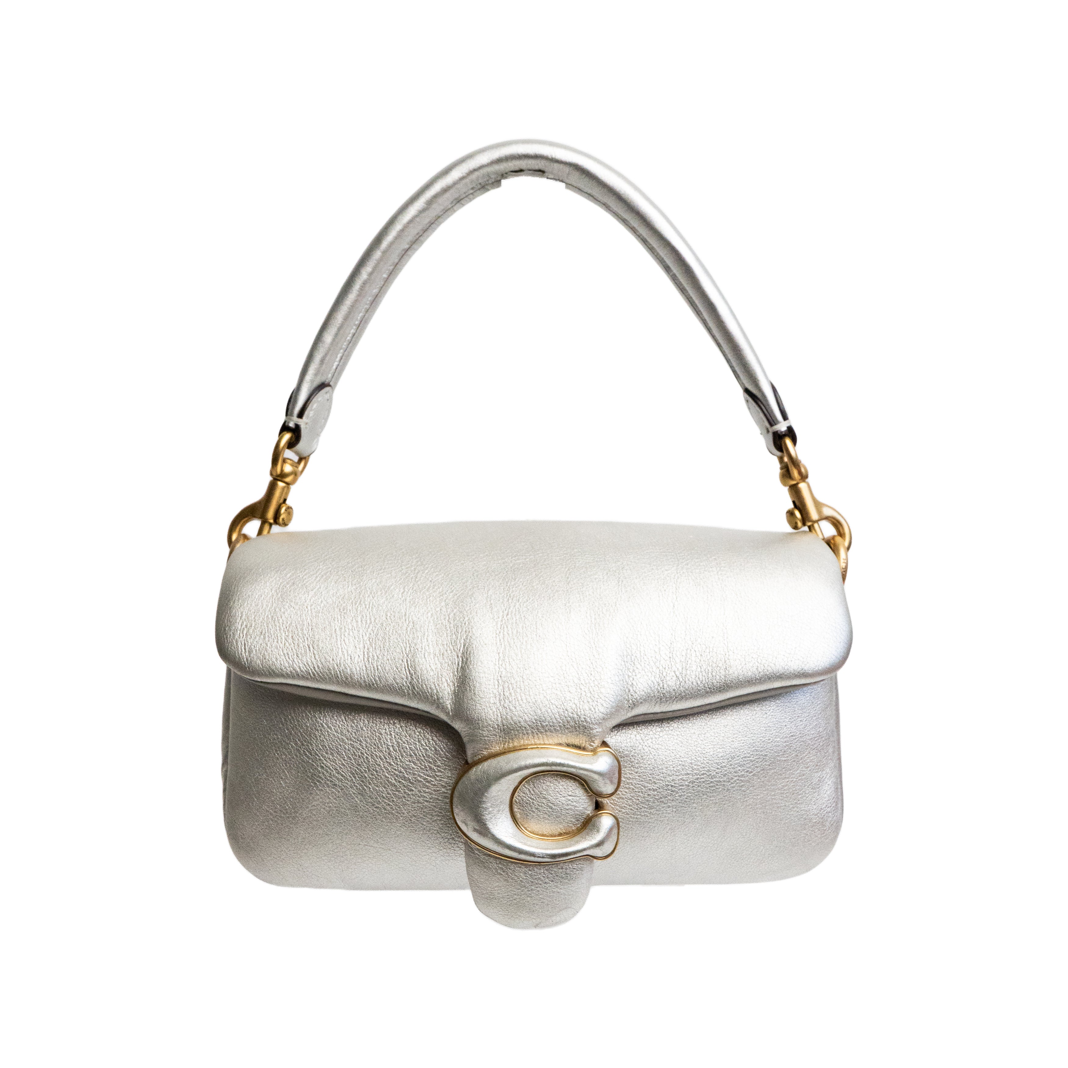 Coach Silver Shoulder Bag front