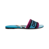 Christian Dior 'Dway Dioriviera' Embroidered Slide Sandals - Women's 39