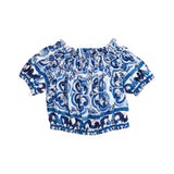Dolce & Gabbana 'Majolica' Off Shoulder Top - Kid's 2