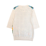 Dolce & Gabbana Cream Majolica Crewneck Sweater - Women's 40