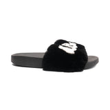 Dolce & Gabbana Fur Logo Slides - Women's 40