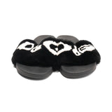 Dolce & Gabbana Fur Logo Slides - Women's 40