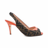 Fendi Zucca Slingback Heels - Women's 37.5