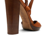 Christian Dior Leather Ankle Strap Heels - Women's 37
