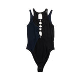 Dion Lee 'Hosiery E-Hook Overlay' Bodysuit - Women's XS