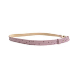 Escada Double Ring Pink Ostrich Leather Belt - 36