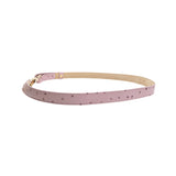 Escada Double Ring Pink Ostrich Leather Belt - 36