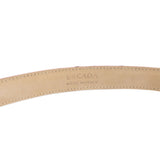 Escada Double Ring Pink Ostrich Leather Belt - 36