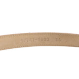 Escada Double Ring Pink Ostrich Leather Belt - 36