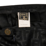 Fendi Black Monogram Dress Pants - Women's 4