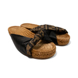 Fendi 'Satin FF Twist' Espadrille Slides - Women's 39