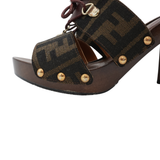 Fendi Zucca Mules - Women's 36