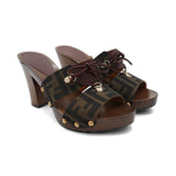 Fendi Zucca Mules - Women's 36