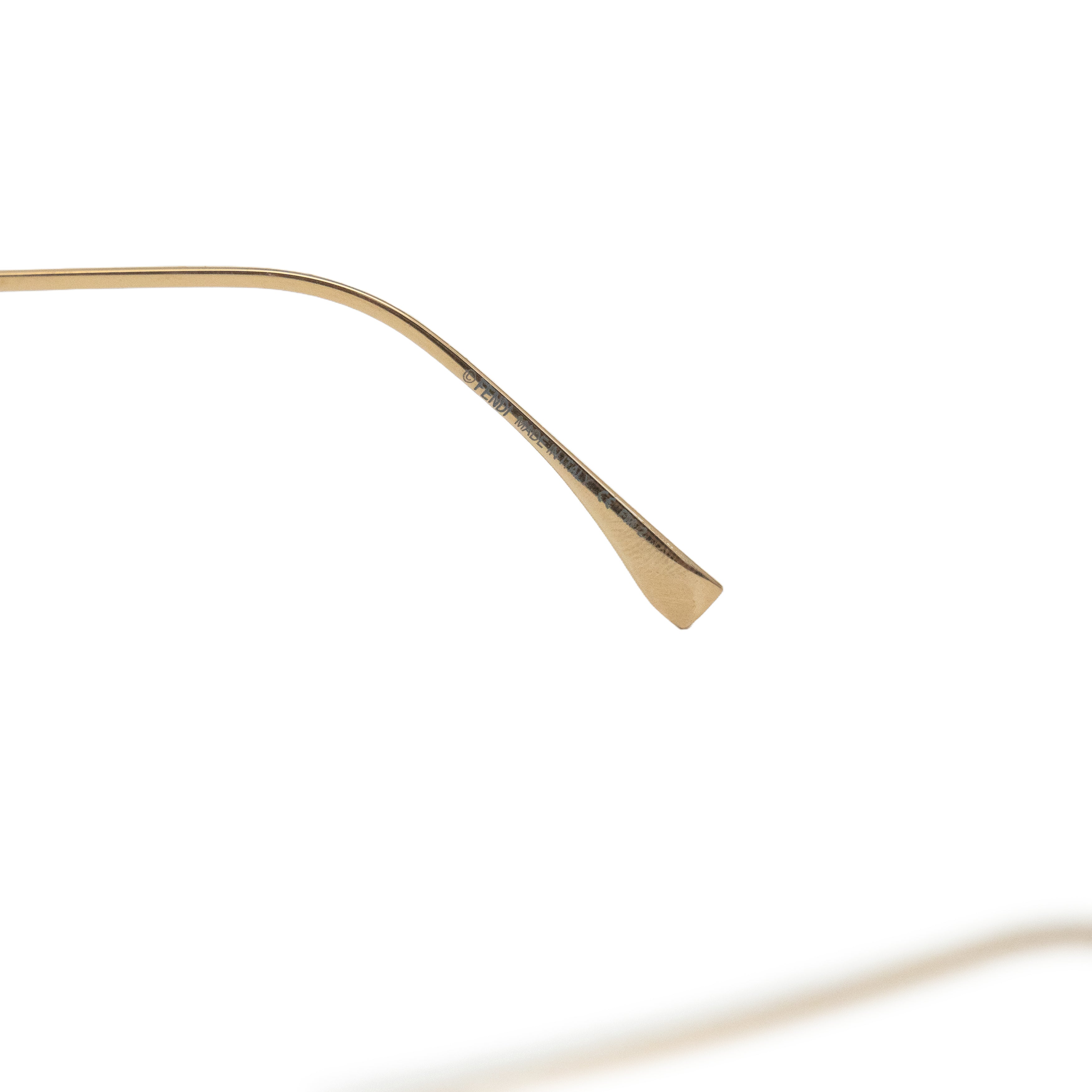 Fendi Pink Embellished Sunglasses detail