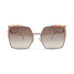 Fendi Pink Embellished Sunglasses front
