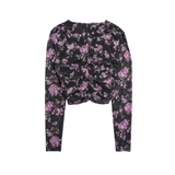 Ganni 'Floral Mesh' Long-Sleeve Top - Women's 36