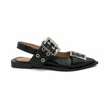 Ganni Slingback Buckle Flats - Women's 39