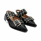 Ganni Slingback Buckle Flats - Women's 39