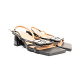 Ganni 'Black Butterfly Strass' Heeled Sandals - Women's 38