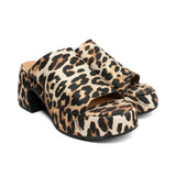 Ganni Leopard Sandals - Women's 37
