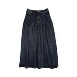 Ganni Drop Waist Denim Skirt - Women's 42