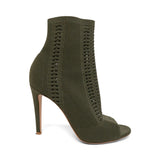 Gianvito Rossi Peeptoe Sock Boots - Women's 40