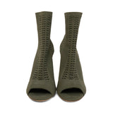 Gianvito Rossi Peeptoe Sock Boots - Women's 40