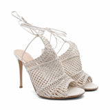 Gianvito Rossi 'Allyson' Woven Sandals - Women's 40