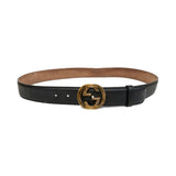 Gucci 'Interlocking G' Leather Belt - 38