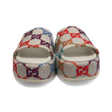 Gucci Multicolour 'GG' Monogram Platform Slides - Women's 38