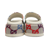 Gucci Multicolour 'GG' Monogram Platform Slides - Women's 38