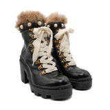 Gucci 'Magnum Pearl' Combat Boots - Women's 38