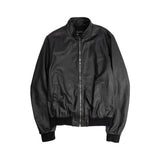 Gucci Leather Bomber Jacket - Men's 52