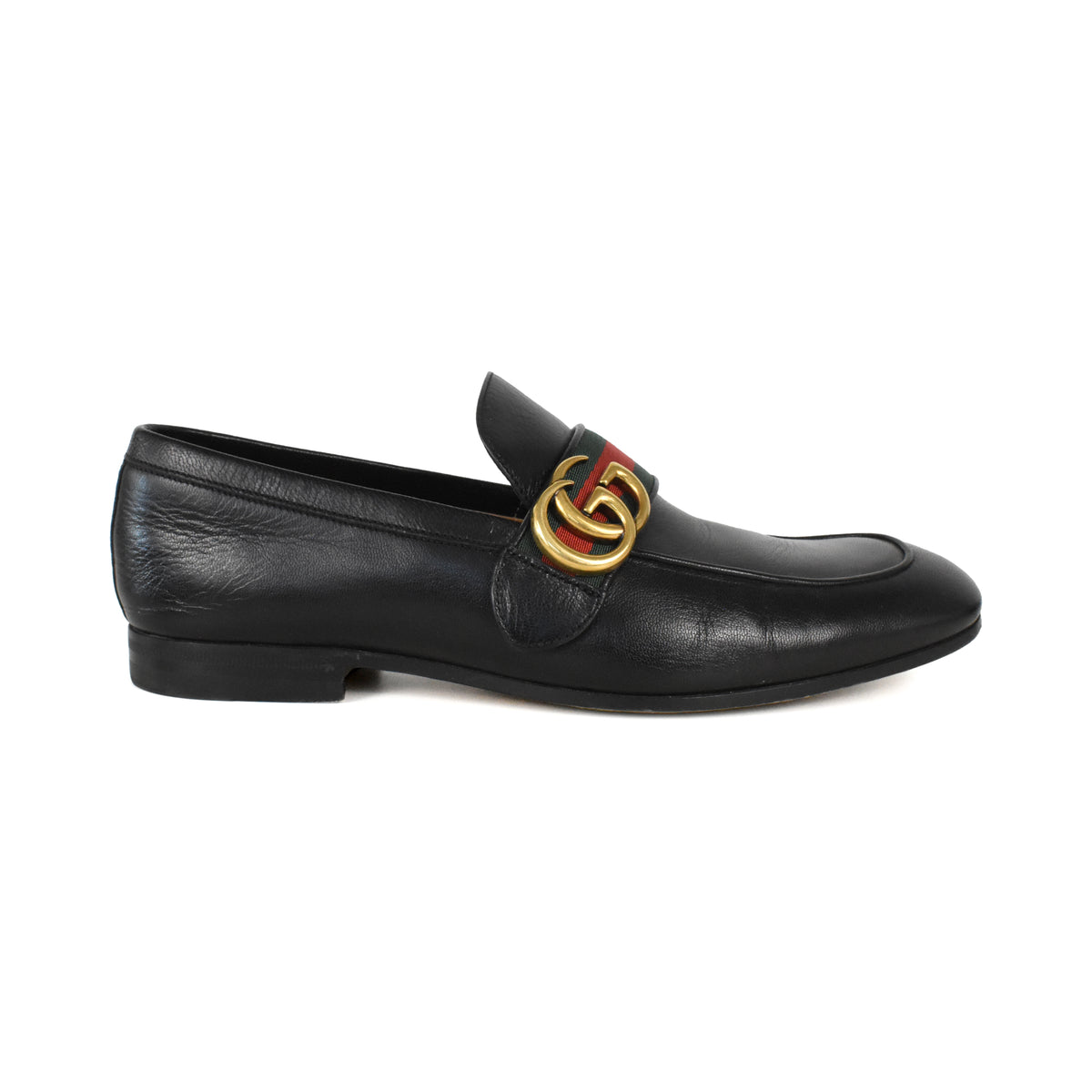 GUCCIblackleathersliponloafers  display picture 1
