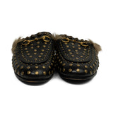 Gucci Studded Fur Mules - Women's 38