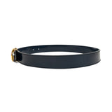 Gucci 'Interlocking G' Navy Skinny Belt - 26