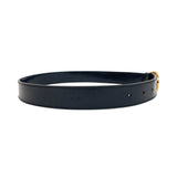 Gucci 'Interlocking G' Navy Skinny Belt - 26