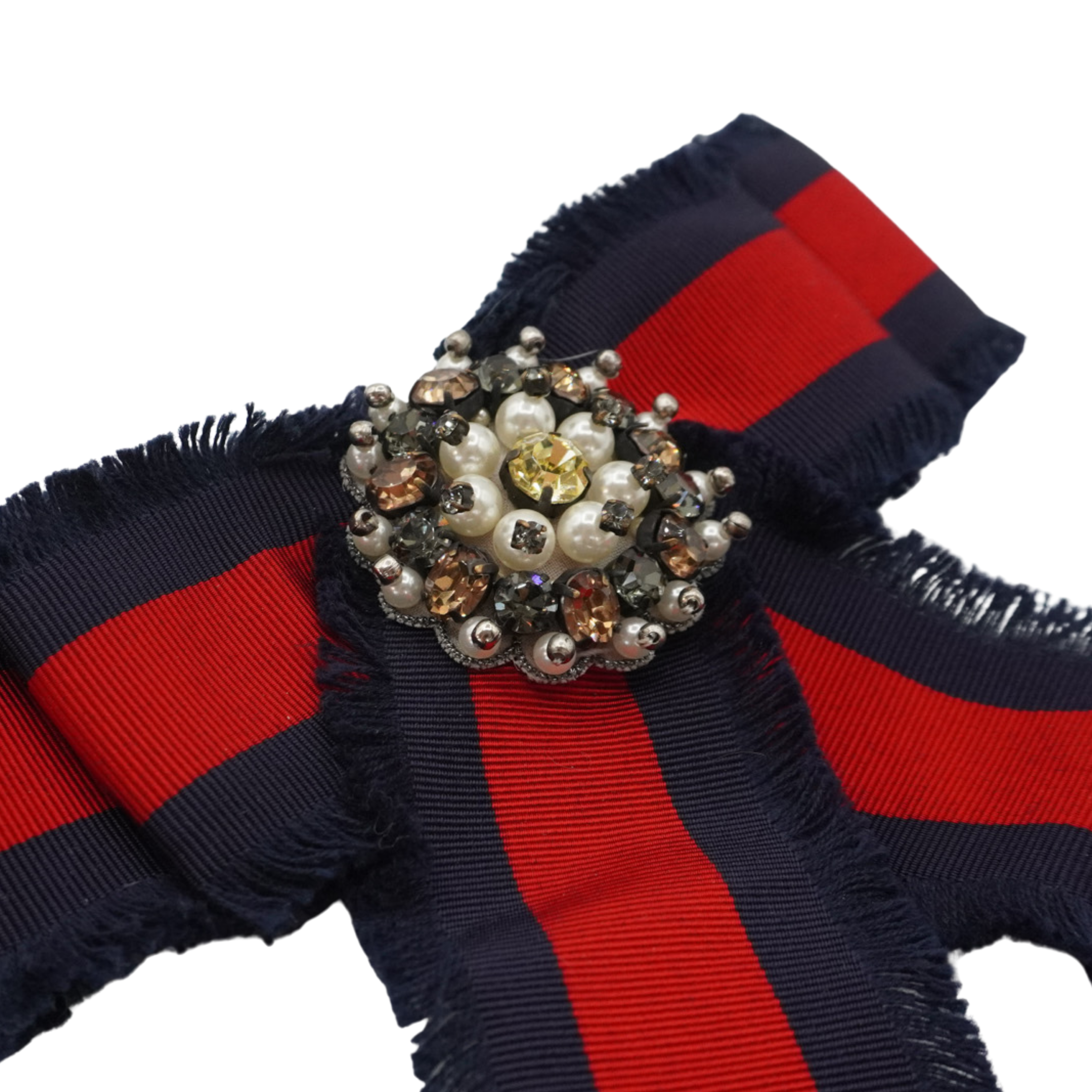 Red Ribbon Broche Gucci Web Grosgrain Bow Brooch – Fashionably Yours