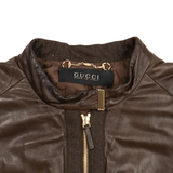 Gucci Vintage Leather Moto Jacket - Women's 42