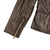 Gucci Vintage Leather Moto Jacket - Women's 42