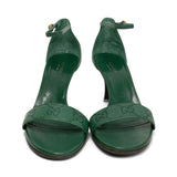 Gucci Embossed Green Sandals - Women's 36
