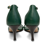 Gucci Embossed Green Sandals - Women's 36