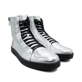 Gucci Silver High Top Sneakers - Men's 12.5