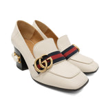Gucci 'Pearl Peyton' Heeled Loafers - Women's 34.5