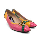 Gucci Multicolor Snakeskin Heels - Women's 36