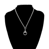 Gucci 'Pavé Horsebit' Pendant Necklace